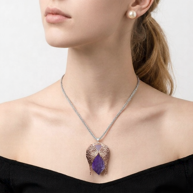 More Than a Necklace — A Symbol of Protection A handcrafted angel wing pendant designed to bring calm, strength, and meaning into your daily life.