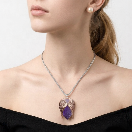 More Than a Necklace — A Symbol of Protection A handcrafted angel wing pendant designed to bring calm, strength, and meaning into your daily life.
